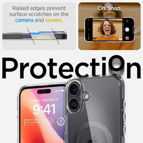 Spigen iPhone 16 Skal Ultra Hybrid MagFit Carbon Fiber