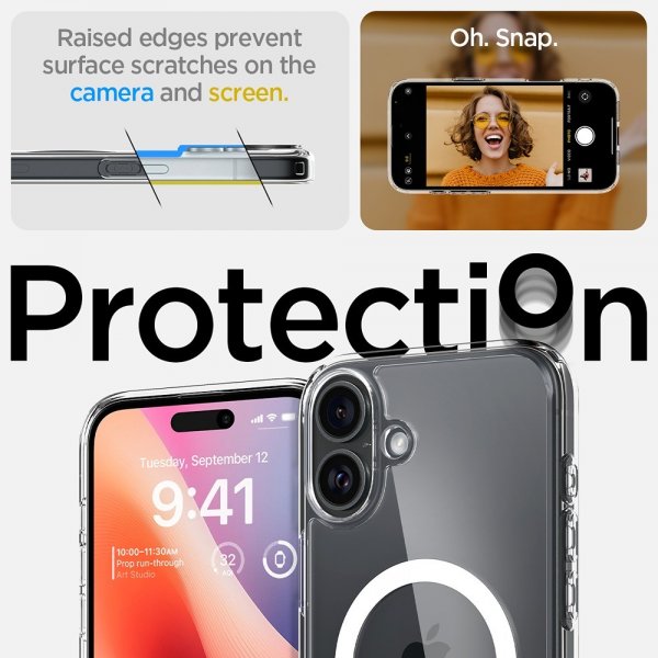 Spigen iPhone 16 Skal Ultra Hybrid MagFit Vit