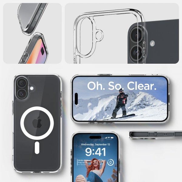 Spigen iPhone 16 Skal Ultra Hybrid MagFit Vit