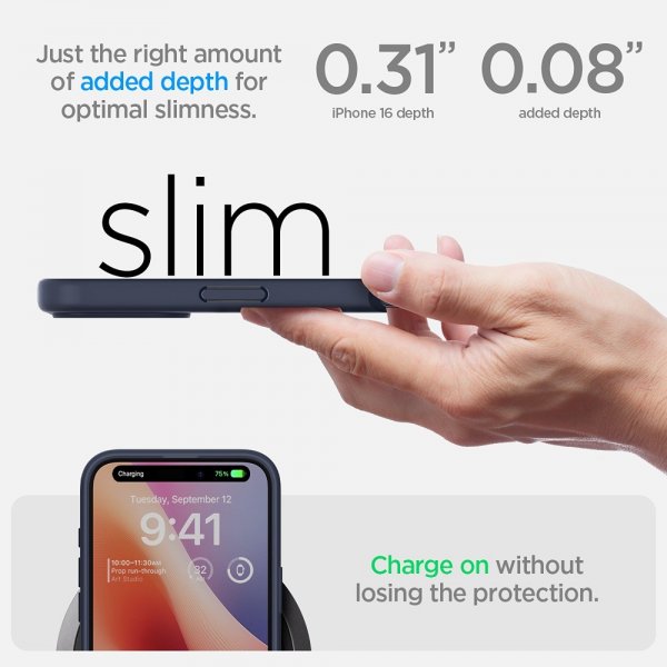 Spigen iPhone 16 Skal Ultra Hybrid Navy Blue