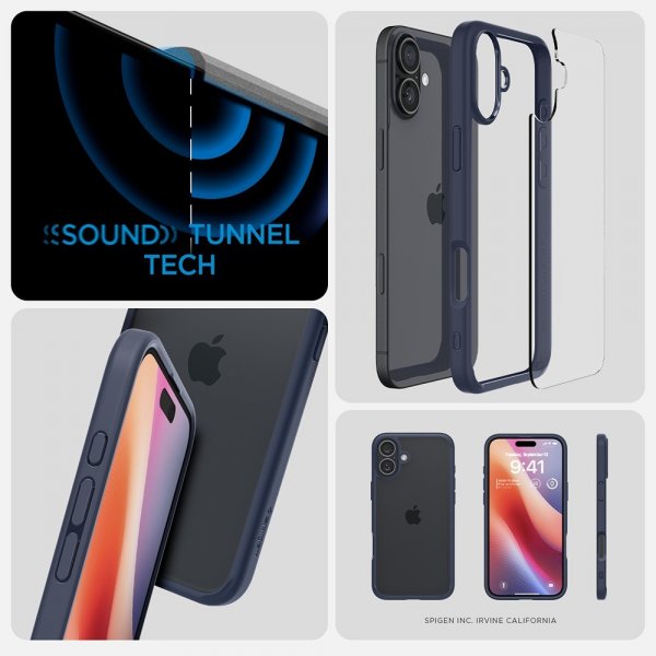 Spigen iPhone 16 Skal Ultra Hybrid Navy Blue