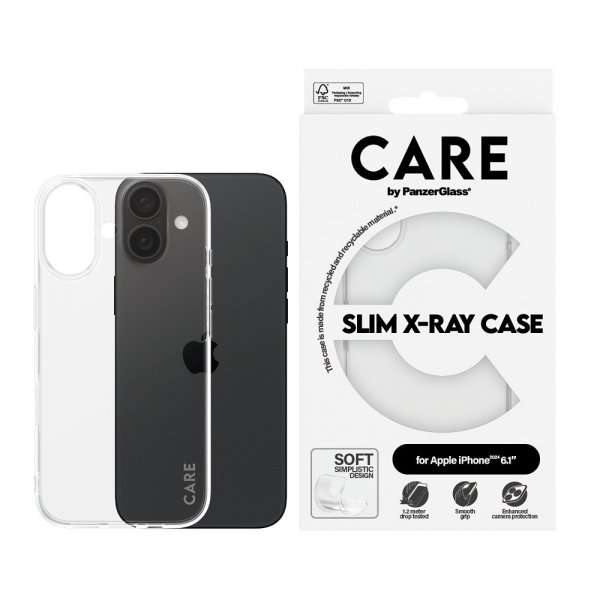 CARE by PanzerGlass iPhone 16 Skal X-Ray Transparent