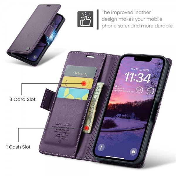 CaseMe iPhone 16e/17e Fodral 023 Series Lila