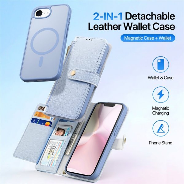 Dux Ducis iPhone 16e/17e Fodral 2-i-1 Lawa Series MagSafe Blå