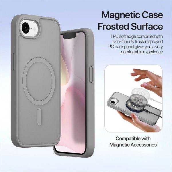 Dux Ducis iPhone 16e/17e Fodral 2-i-1 Lawa Series MagSafe Grå