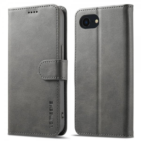 Lc.Imeeke iPhone 16e/17e Fodral med Kortfack Stativfunktion Grå
