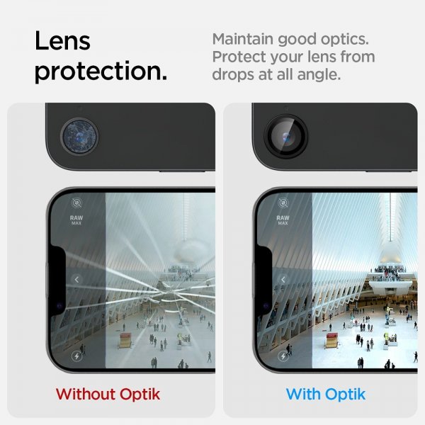 Spigen iPhone 16e/17e Kameraskydd GLAS.tR EZ Fit Optik Pro 2-pack