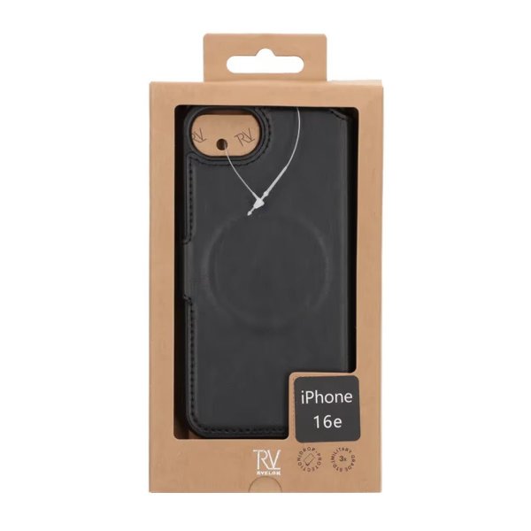 Rvelon iPhone 16e/17e Fodral 4 Kortfack Svart
