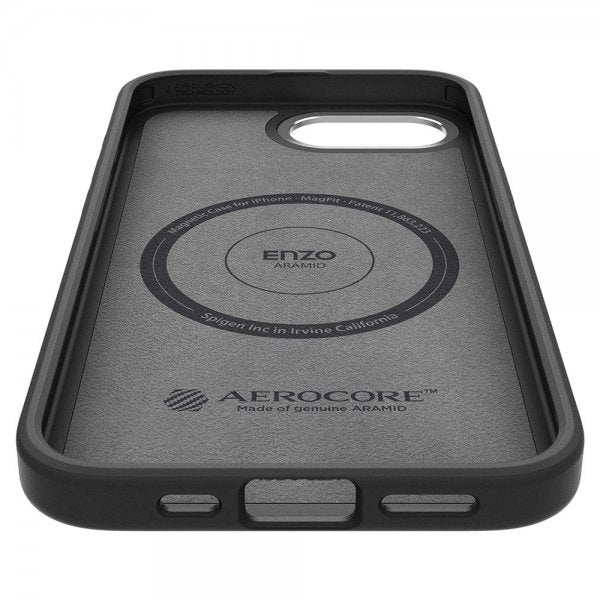 Spigen iPhone 16e/17e Skal Enzo Aramid MagFit Matte Black