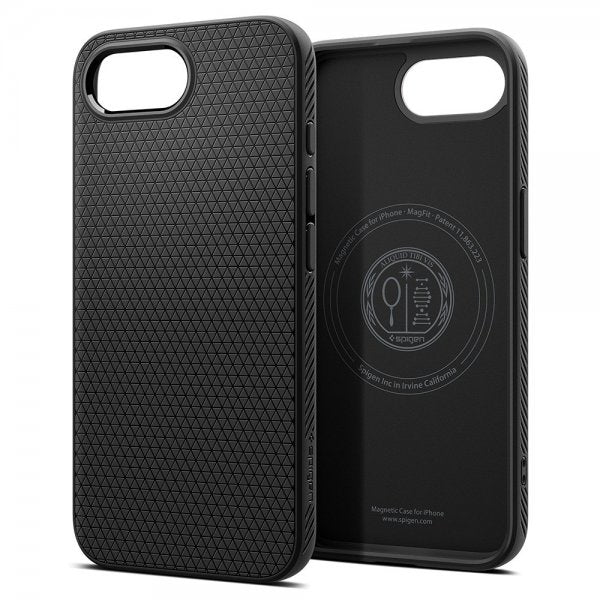 Spigen iPhone 16e/17e Skal Liquid Air MagFit Matte Black