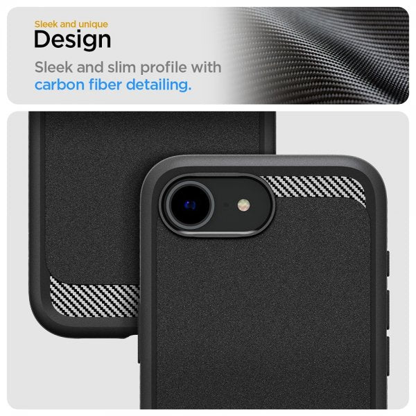 Spigen iPhone 16e/17e Skal Rugged Armor MagFit Matte Black