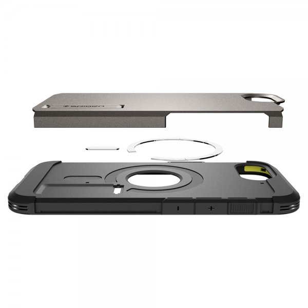 Spigen iPhone 16e/17e Skal Tough Armor MagFit Gunmetal