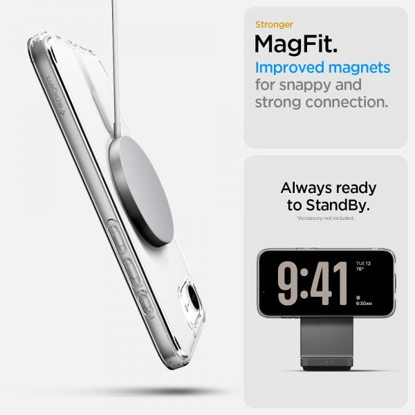 Spigen iPhone 16e/17e Skal Ultra Hybrid MagFit Clear White