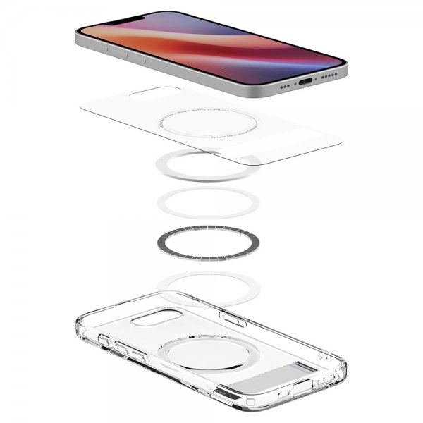 Spigen iPhone 16e/17e Skal Ultra Hybrid S MagFit Clear White