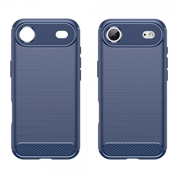 iPhone Air Skal Borstad Kolfibertextur Blå