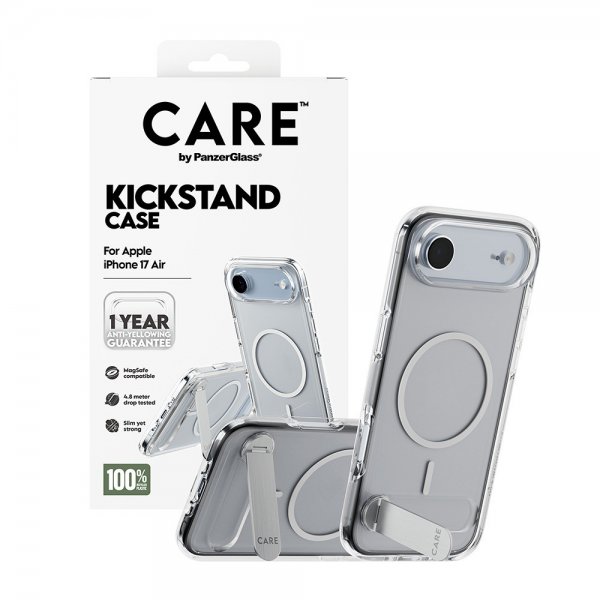 CARE by PanzerGlass iPhone Air Skal Kickstand MagSafe Transparent