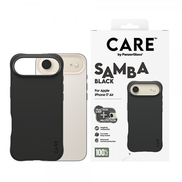 CARE by PanzerGlass iPhone Air Skal Samba MagSafe Svart