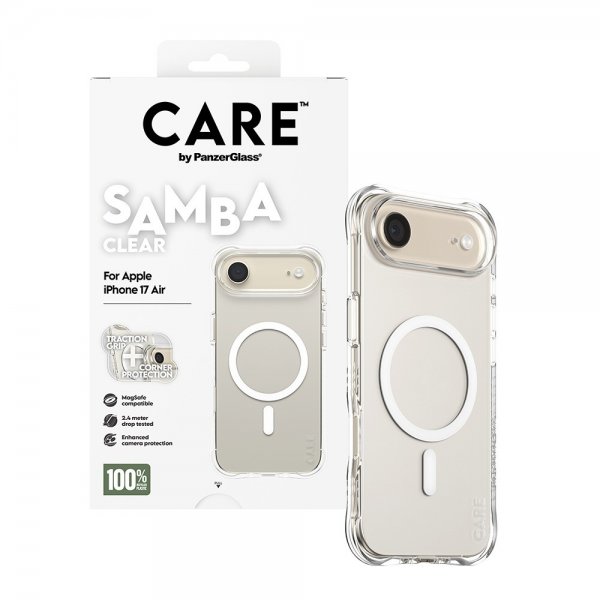 CARE by PanzerGlass iPhone Air Skal Samba MagSafe Transparent