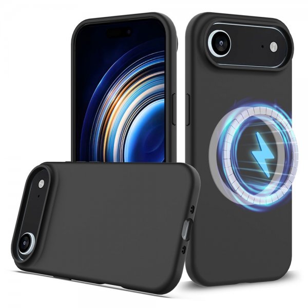 Nordic Covers iPhone Air Skal Silicone Feather Series MagSafe Raven Black