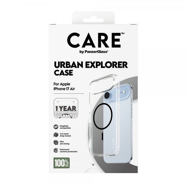 CARE by PanzerGlass iPhone Air Skal Urban Explorer MagSafe Svart