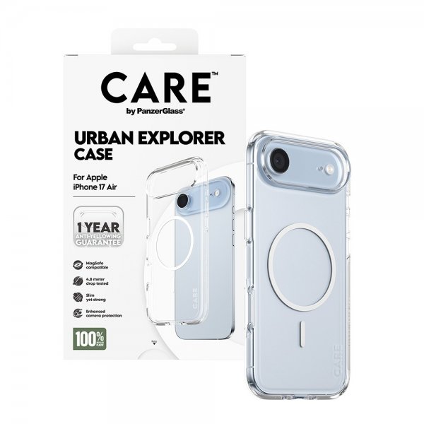 CARE by PanzerGlass iPhone Air Skal Urban Explorer MagSafe Vit
