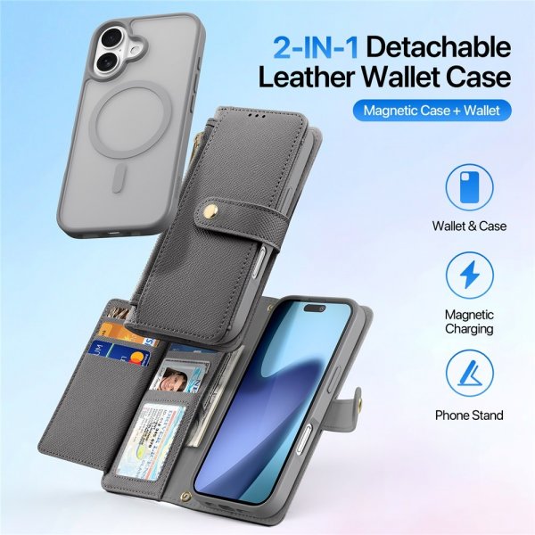 Dux Ducis iPhone 17 Fodral 2-i-1 Lawa Series MagSafe Grå