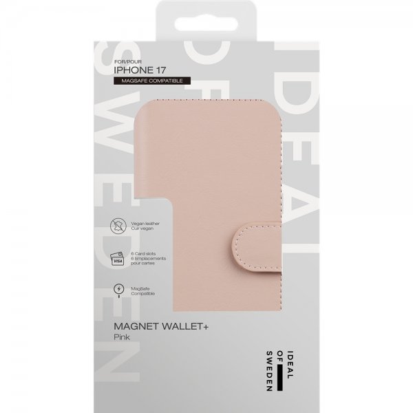 Ideal of Sweden iPhone 17 Fodral Magnet Wallet+ MagSafe Rosa