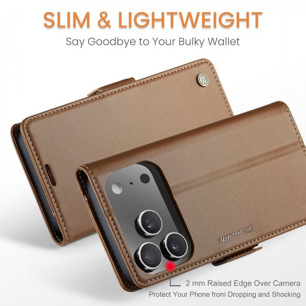 CaseMe iPhone 17 Pro Fodral 023 Series Brun
