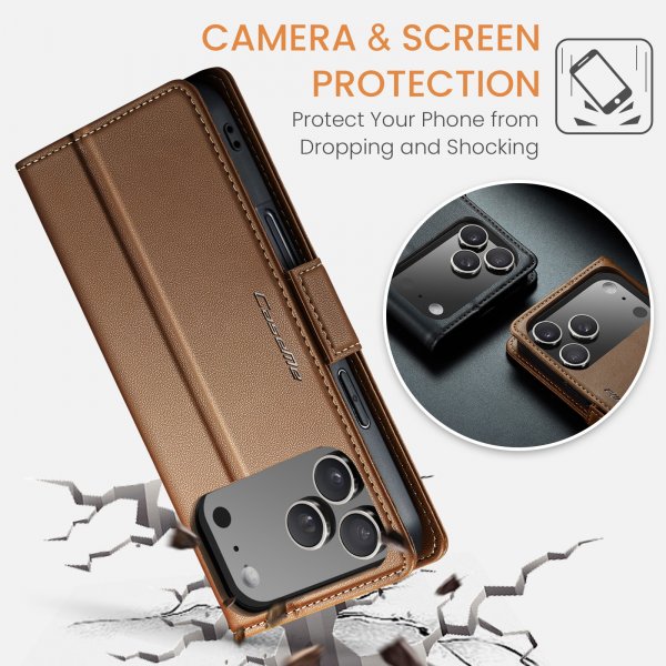 CaseMe iPhone 17 Pro Fodral 023 Series Brun