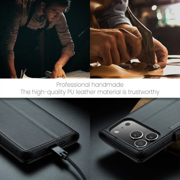 CaseMe iPhone 17 Pro Fodral 023 Series Svart