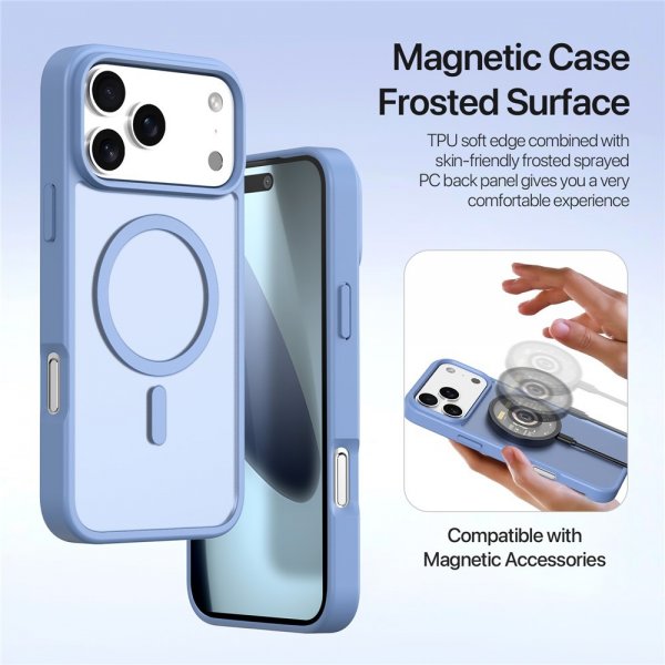 Dux Ducis iPhone 17 Pro Fodral 2-i-1 Lawa Series MagSafe Blå