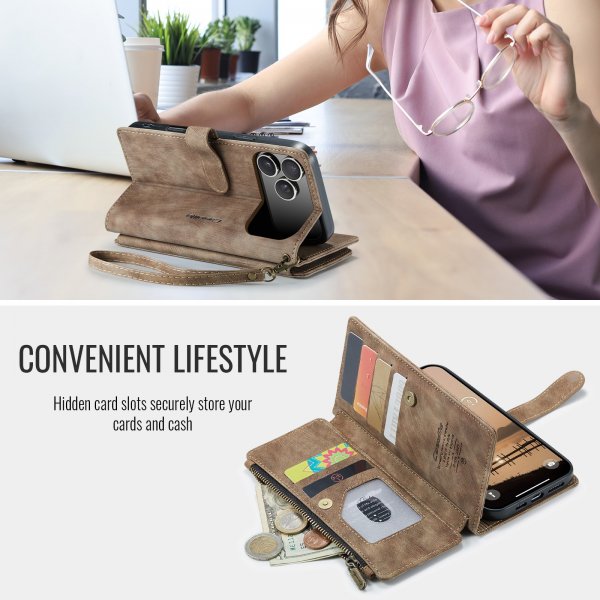 CaseMe iPhone 17 Pro Fodral C30 Series Brun