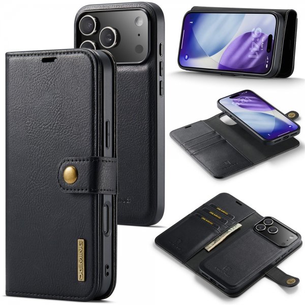 Dg.Ming iPhone 17 Pro Fodral med Löstagbart Skal Svart
