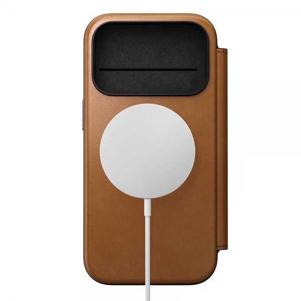 Nomad iPhone 17 Pro Fodral Modern Leather Folio English Tan