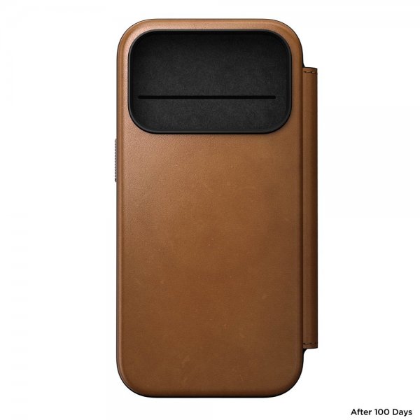 Nomad iPhone 17 Pro Fodral Modern Leather Folio English Tan