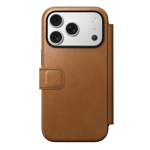 Nomad iPhone 17 Pro Fodral Modern Leather Folio English Tan