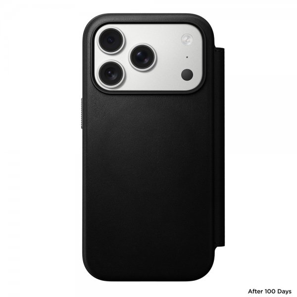 Nomad iPhone 17 Pro Fodral Modern Leather Folio Svart