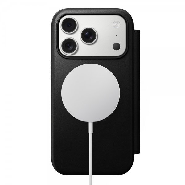 Nomad iPhone 17 Pro Fodral Modern Leather Folio Svart