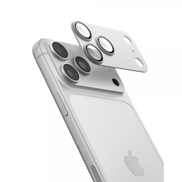 Spigen iPhone 17 Pro Kameraskydd Glas.tR EZ Fit Optik Pro XL Silver