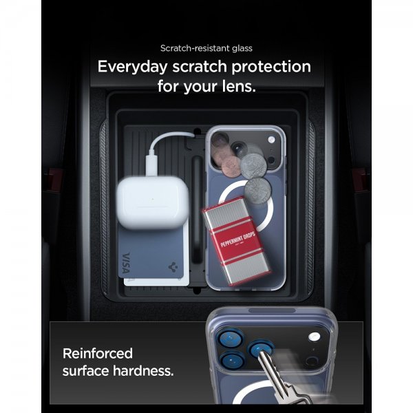 Spigen iPhone 17 Pro Kameraskydd Glas.tR EZ Fit Optik Pro XL Svart