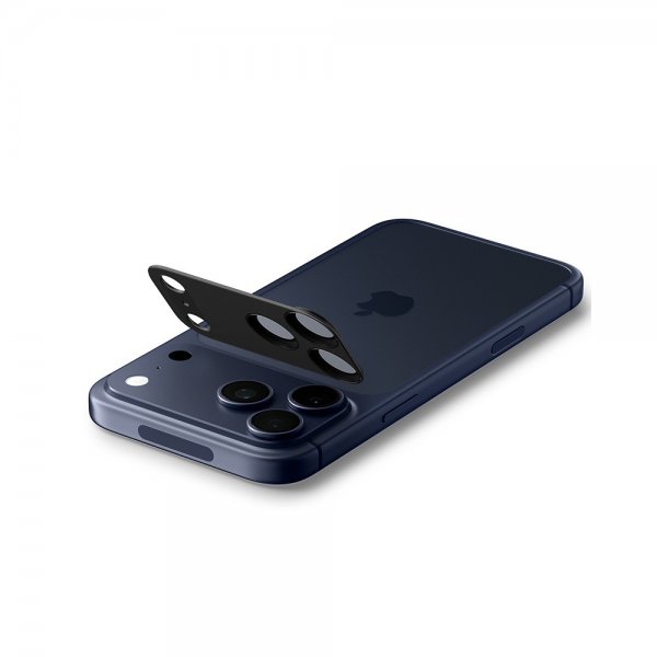 Spigen iPhone 17 Pro Kameraskydd Glas.tR EZ Fit Optik Pro XL Svart