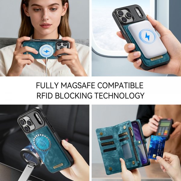 CaseMe iPhone 17 Pro Max Fodral 008 Series Löstagbart Skal Blå