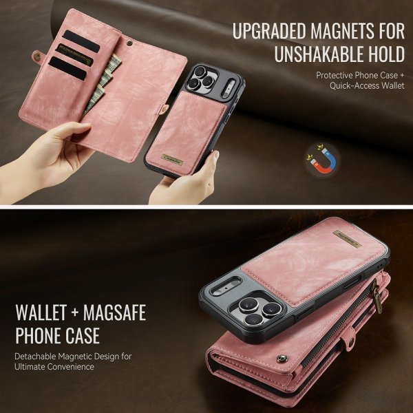 CaseMe iPhone 17 Pro Max Fodral 008 Series Löstagbart Skal Rosa