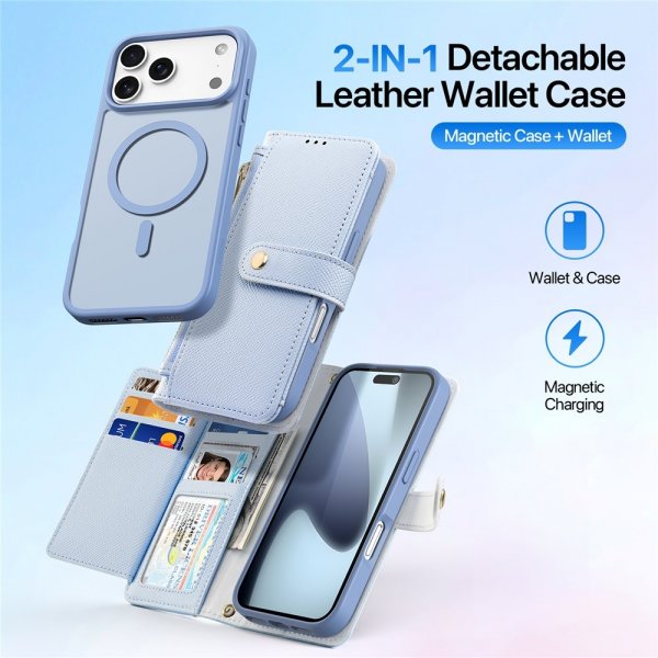 Dux Ducis iPhone 17 Pro Max Fodral 2-i-1 Lawa Series MagSafe Blå