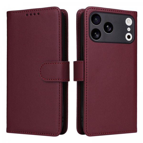 Betopnice iPhone 17 Pro Max Fodral med Löstagbart Skal 005 Röd