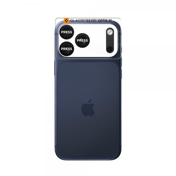 Spigen iPhone 17 Pro Max Kameraskydd Glas.tR EZ Fit Optik Pro XL Svart