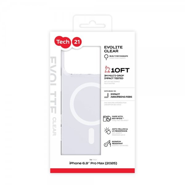 Tech21 iPhone 17 Pro Max Skal EvoLite MagSafe Transparent