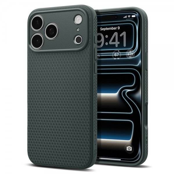 Spigen iPhone 17 Pro Max Skal Liquid Air Abyss Green