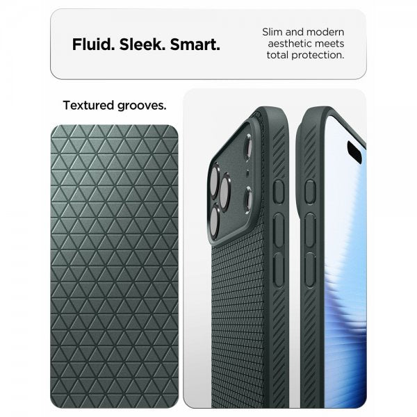 Spigen iPhone 17 Pro Max Skal Liquid Air Abyss Green