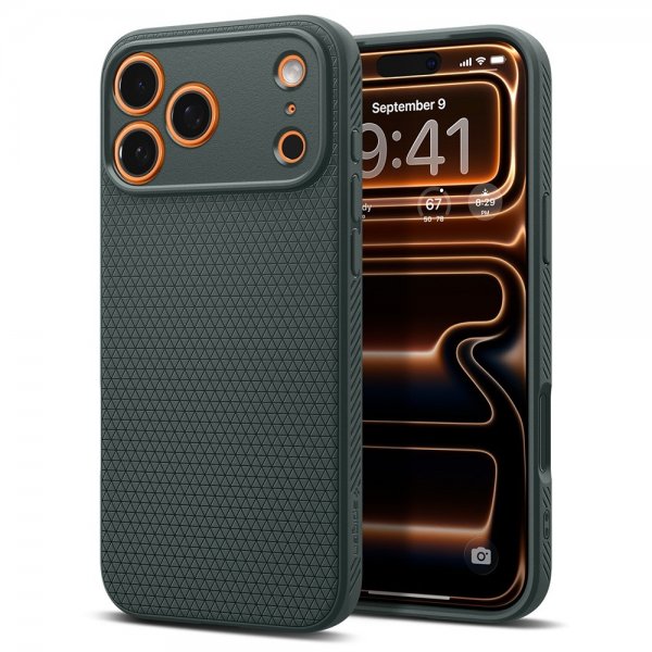 Spigen iPhone 17 Pro Max Skal Liquid Air Abyss Green